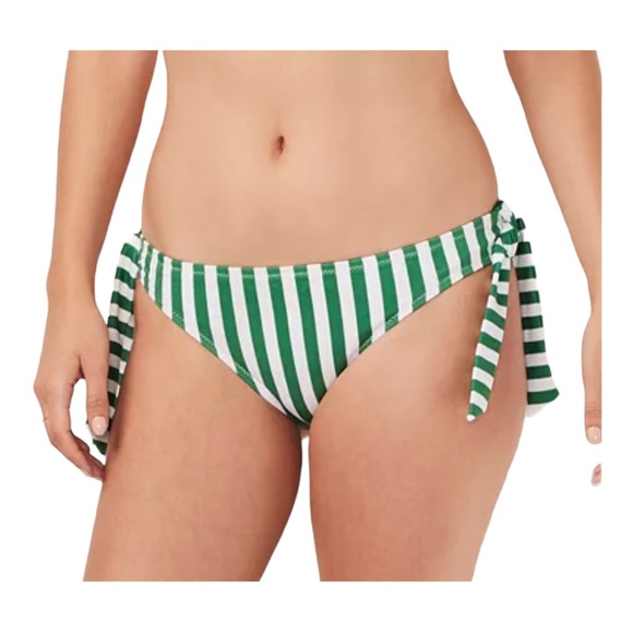 LC Lauren Conrad Other - LC Lauren Conrad Juniors Striped Hipster Bikini Swim Bottom XS Green White NWT